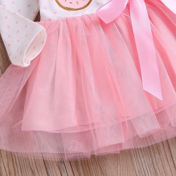 Baby Girl Tulle Patchwork Bow Party Dress - Picture 5 of 6